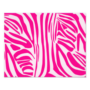 Druckmuster mit rosa Zebrastreifen Fotodruck