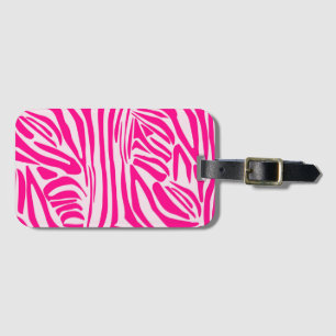 Druckmuster mit rosa Zebrastreifen Gepäckanhänger