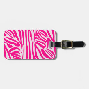Druckmuster mit rosa Zebrastreifen Gepäckanhänger