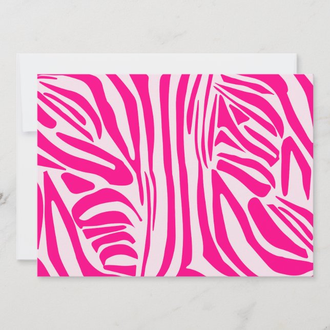Druckmuster mit rosa Zebrastreifen Karte (Vorderseite)
