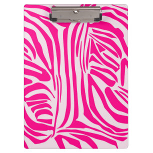 Druckmuster mit rosa Zebrastreifen Klemmbrett
