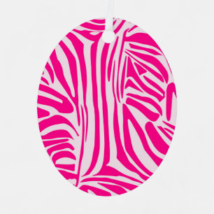 Druckmuster mit rosa Zebrastreifen Ornament Aus Metall
