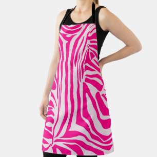 Druckmuster mit rosa Zebrastreifen Schürze