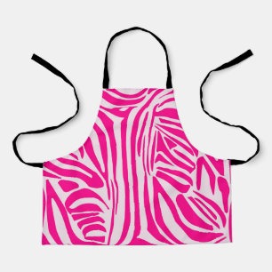 Druckmuster mit rosa Zebrastreifen Schürze