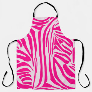Druckmuster mit rosa Zebrastreifen Schürze