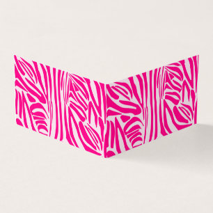 Druckmuster mit rosa Zebrastreifen Visitenkarten