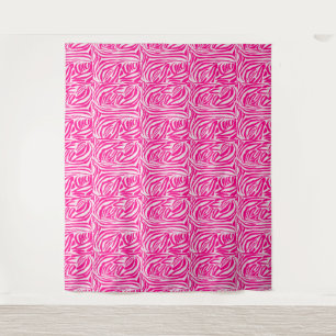 Druckmuster mit rosa Zebrastreifen Wandteppich