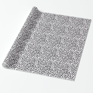 Druckpapier mit schwarzem und weißem Leopard Geschenkpapier