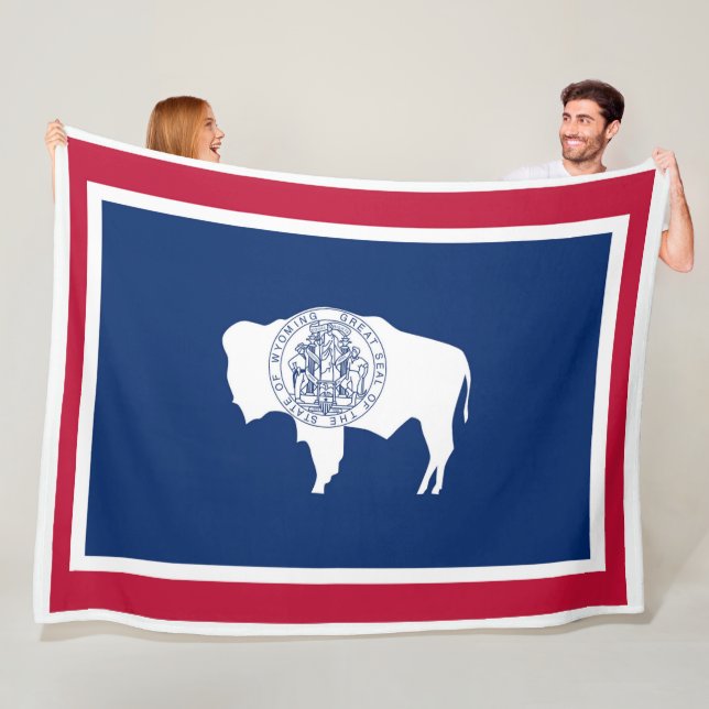 Druckpatrone des Wyoming State Flag Fleecedecke (Beispiel)