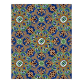 Druckplakat mit Medallion-Design Poster