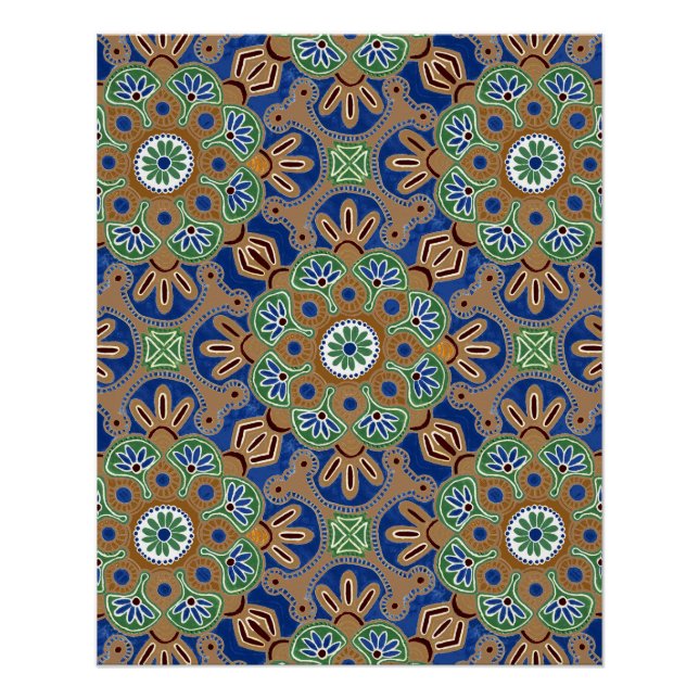 Druckplakat mit Medallion-Design Poster (Vorderseite)