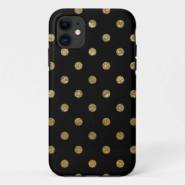 Druckpunktmuster aus Goldpolka Case-Mate iPhone Hülle (Rückseite)