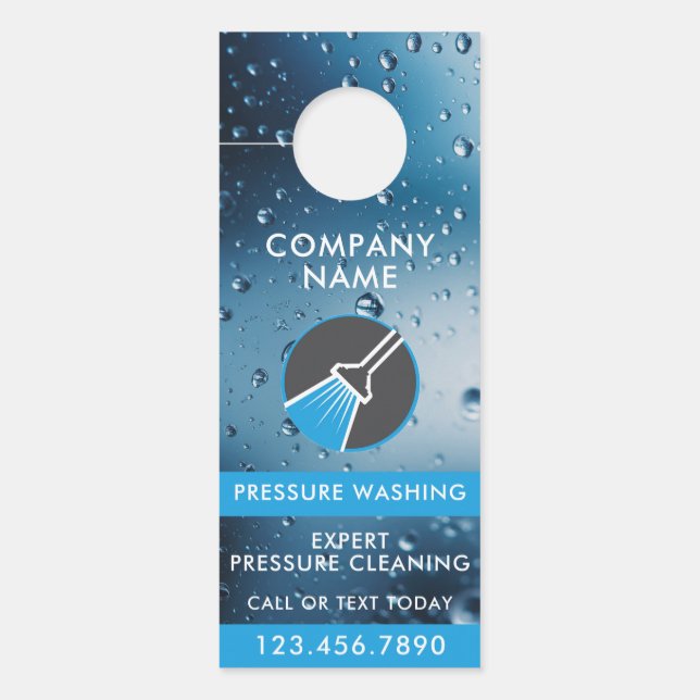 Druckreinigung Profi Power Wash QR-Code Türanhänger (Vorderseite)