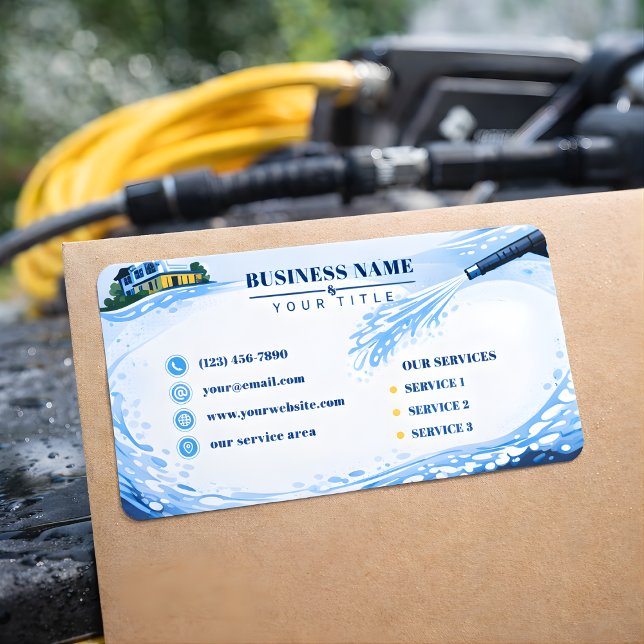 Druckreinigung von Wohnhäusern Infinite Wall Adressaufkleber (Von Creator hochgeladen)