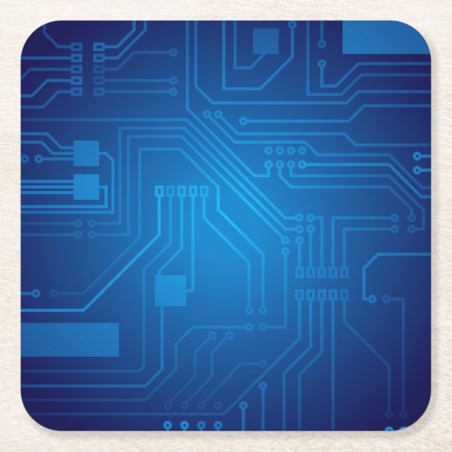 Druckschalttafel (PCB) Rechteckiger Pappuntersetzer (Vorderseite)
