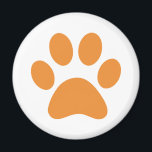 Druckschrift einfügen magnet<br><div class="desc">Fun Paw Print Design für Tierfreunde!</div>