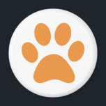 Druckschrift einfügen magnet<br><div class="desc">Fun Paw Print Design für Tierfreunde!</div>