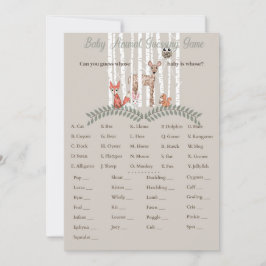 Druckspiel! Für Woodland Creatures Baby Shooter Einladung