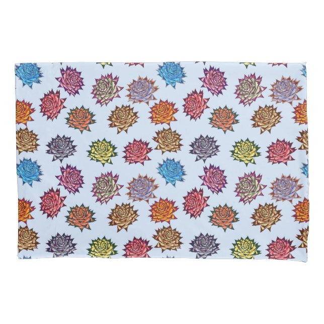 Druckspikes Rose, modernes Blumenmuster Kissenbezug (Vorderseite)