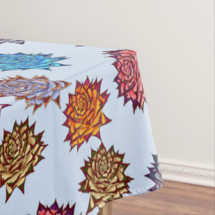 Druckspikes Rose, modernes Blumenmuster Tischdecke