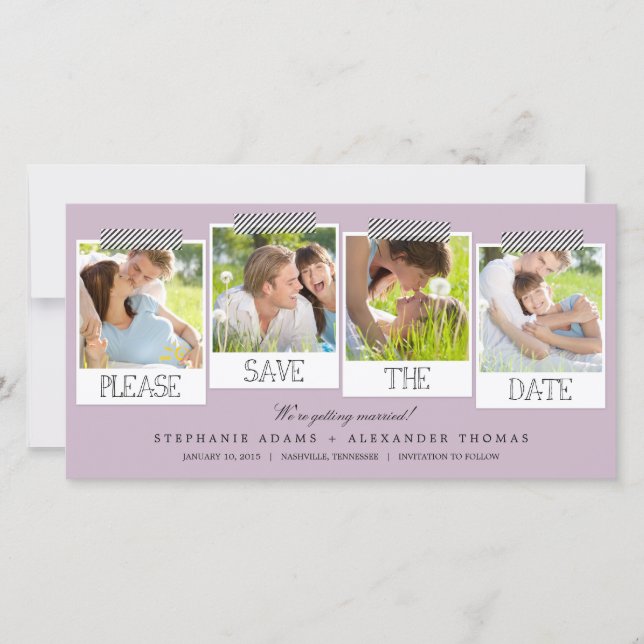 Druckt Save the Date Foto Cards (Vorderseite)