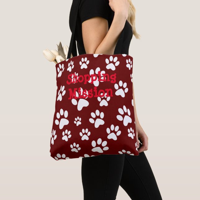Drucktasche mit weißer Farbe (Von Nahem)