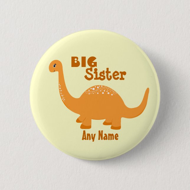 Drucktaste für Big Sister Dinosaur Button (Vorderseite)