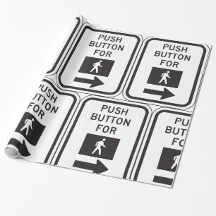 Drucktaste zum Überqueren von Signalen Geschenkpapier