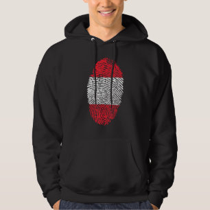 Drucktasten-Fingerabdruck Österreich Hoodie