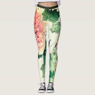 DRUCKTE LEGGINGS JAPANISCHE DRUCK DER BLUME