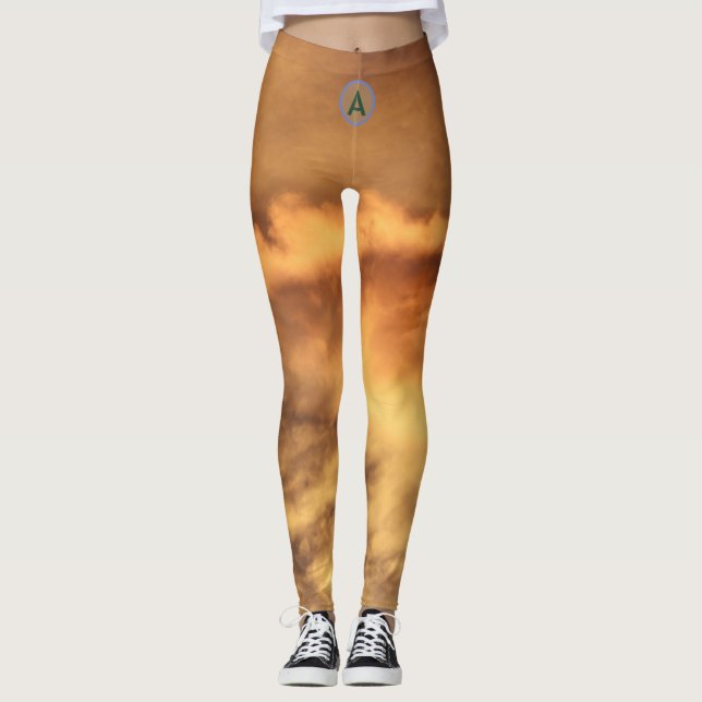 DRUCKTE Leggings SCHLIESSEN KUSTOM INITIAL (Vorderseite)