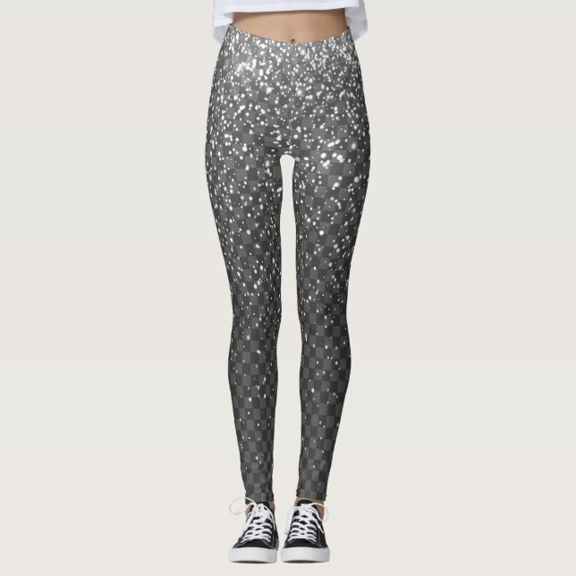 DRUCKTE Leggings SCHNEE FALLEN NACHT (Vorderseite)