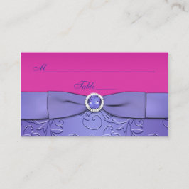 DRUCKTE RIBBON Fuchsia, Lila florale Platzkarte
