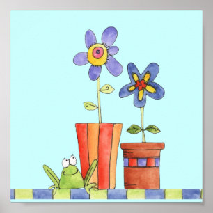 Drucktopf für kundenspezifische Blume Poster