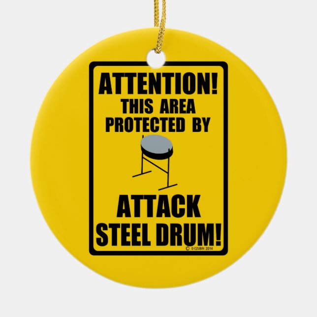 Drucktrommel Keramik Ornament (Vorne)