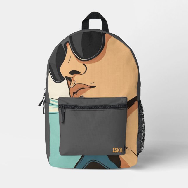 Druckversion Bedruckter Rucksack (Vorderseite)