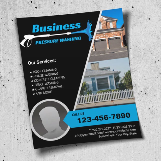 Druckwaschanlage Power Washer Super Reinigung Flyer (Von Creator hochgeladen)
