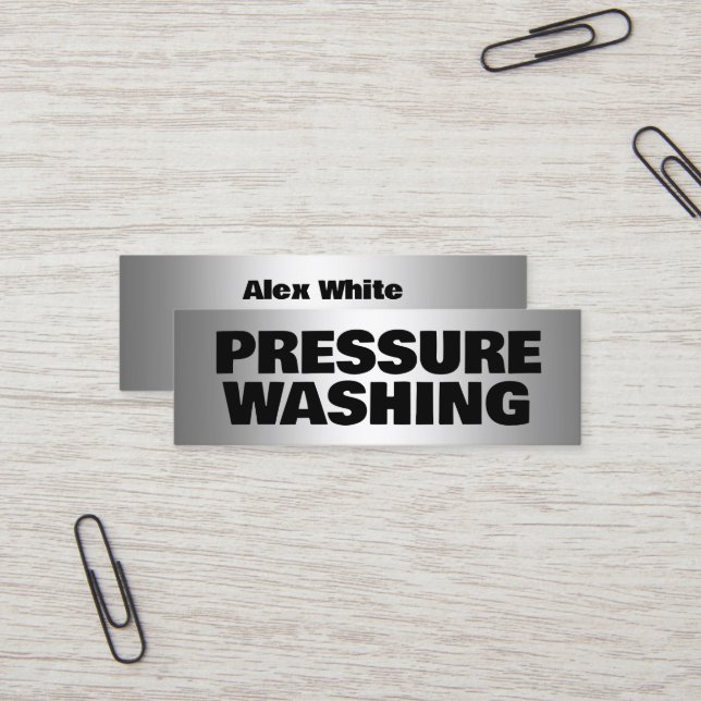 Druckwäsche Mini Visitenkarte (Vorderseite/Rückseite Beispiel)