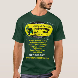 Druckwäsche Power Reinigung Business T - Shirt
