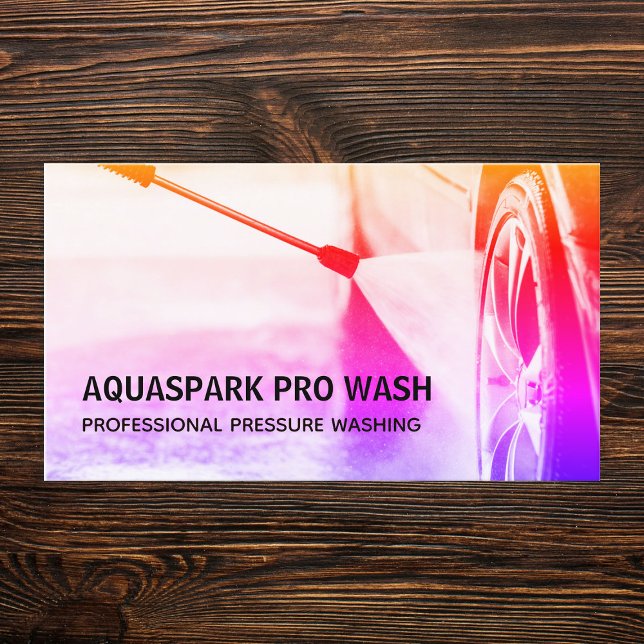Druckwäsche Visitenkarte (Pressure Washing Business Cards)