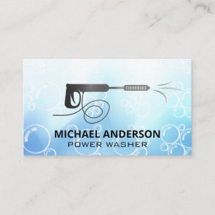 Druckwäscher-Logo   Soap Bubbles Business Card Visitenkarte