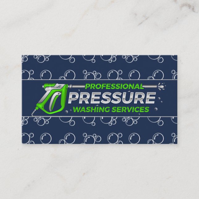 Druckwäscheservice | Seifenblasen Visitenkarte (Vorderseite)