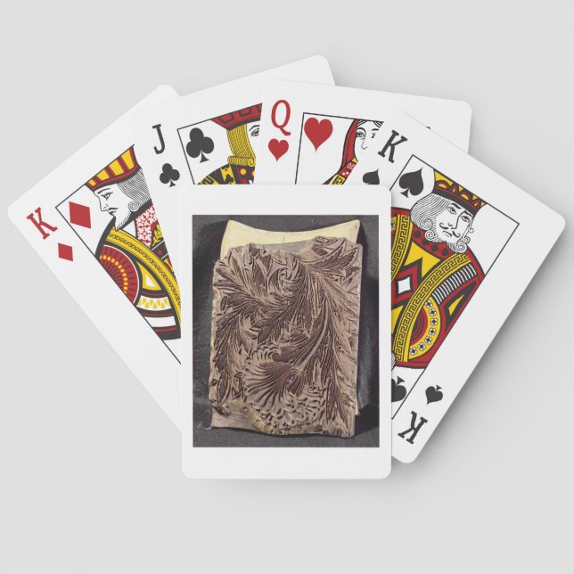 Druckwerk, Tulip, 1875 (geschnitztes Holz) Spielkarten (Rückseite)