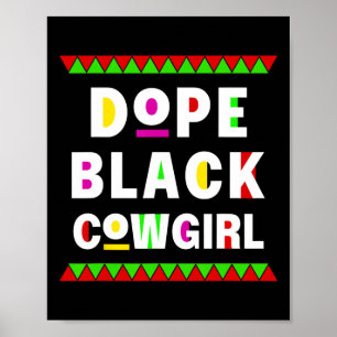 Drug Black Cowgirl Horseback Afrikanischer Amerika Poster