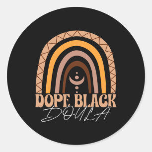 Drug Black Doula African American Midfrau Birth La Runder Aufkleber