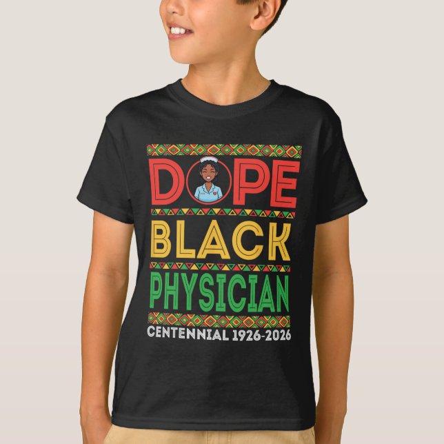 Drug Black Physician Centennial 1926 2026 Black Hi T-Shirt (Vorderseite)