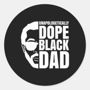 Drug Black Vater Afro American African Vaters Day Runder Aufkleber