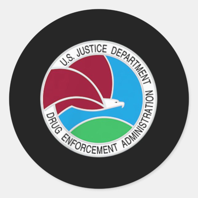 Drug Enforcement Administration DEA US Justice Runder Aufkleber (Vorderseite)