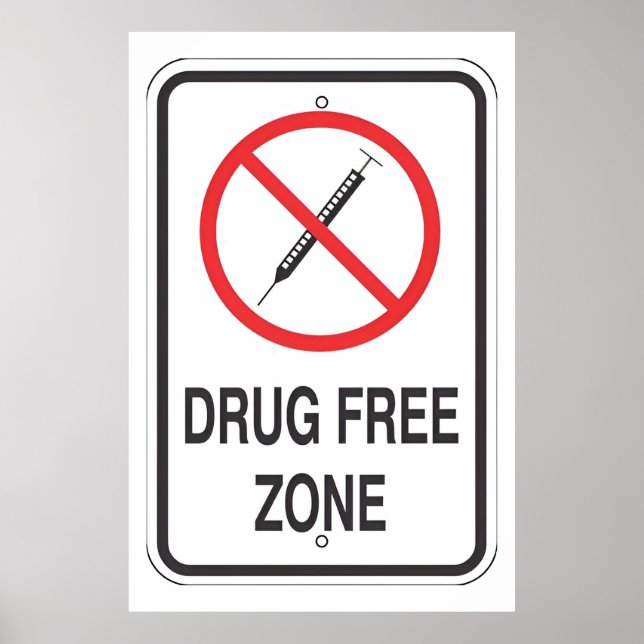 Drug Free For School classic poster (Vorne)