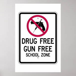 Drug Free for School logo Poster